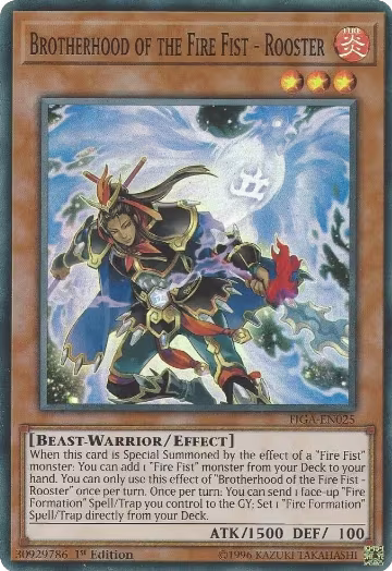 Brotherhood of the Fire Fist - Rooster (FIGA-EN025), Fists of the Gadgets — Yu-Gi-Oh! card price
