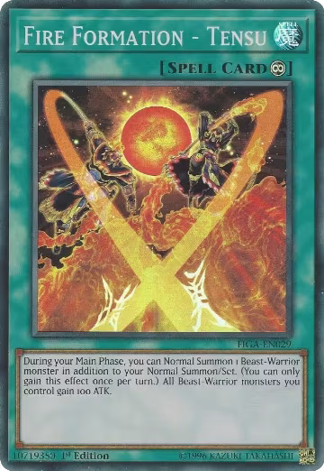 Fire Formation - Tensu (FIGA-EN029), Fists of the Gadgets — Yu-Gi-Oh! card price