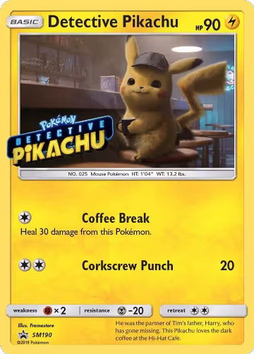Detective Pikachu - SM190 (Stamped) (SM190), SM Promos — Pokémon card price