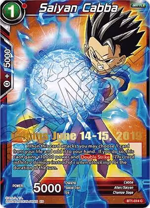 Saiyan Cabba (Origins 2019) (BT1-014), Tournament Promotion Cards — DB Super card price