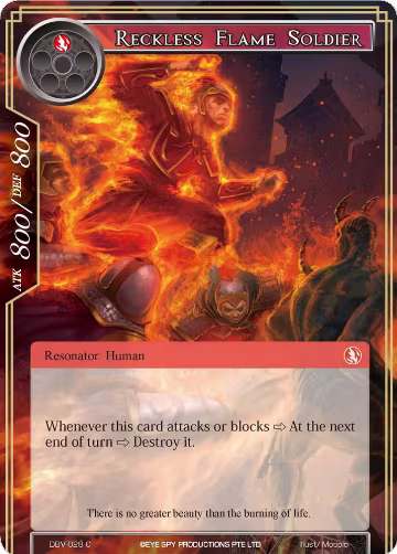 Reckless Flame Soldier (DBV-028), The Decisive Battle of Valhalla — Force of Will card price