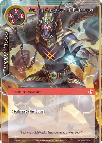 Set, The Commander Of Destruction (DBV-031), The Decisive Battle of Valhalla — Force of Will card price