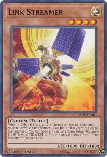Link Streamer (MP19-EN003), 2019 Gold Sarcophagus Tin Mega Pack — Yu-Gi-Oh! card price