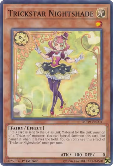 Trickstar Nightshade (MP19-EN004), 2019 Gold Sarcophagus Tin Mega Pack — Yu-Gi-Oh! card price