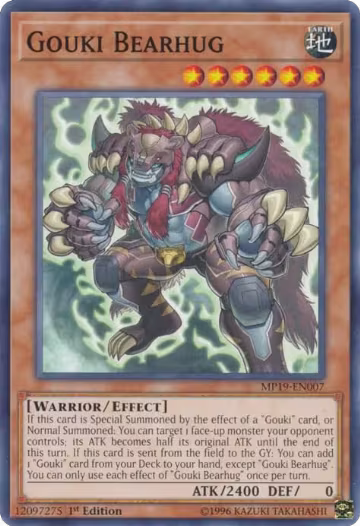 Gouki Bearhug (MP19-EN007), 2019 Gold Sarcophagus Tin Mega Pack — Yu-Gi-Oh! card price