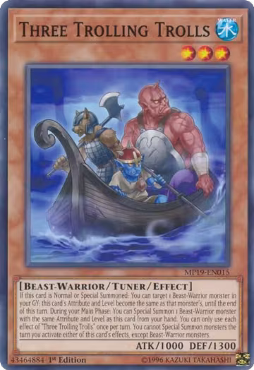 Three Trolling Trolls (MP19-EN015), 2019 Gold Sarcophagus Tin Mega Pack — Yu-Gi-Oh! card price