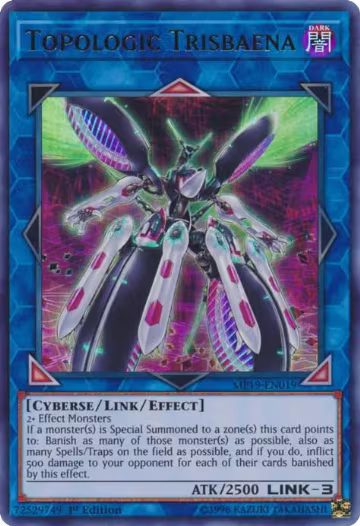 Topologic Trisbaena (MP19-EN019), 2019 Gold Sarcophagus Tin Mega Pack — Yu-Gi-Oh! card price
