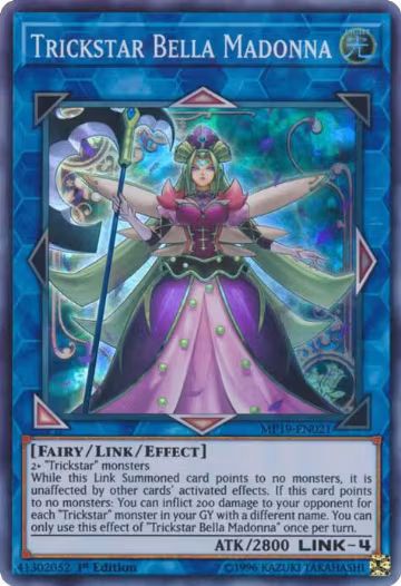 Trickstar Bella Madonna (MP19-EN021), 2019 Gold Sarcophagus Tin Mega Pack — Yu-Gi-Oh! card price