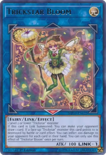 Trickstar Bloom (MP19-EN022), 2019 Gold Sarcophagus Tin Mega Pack — Yu-Gi-Oh! card price