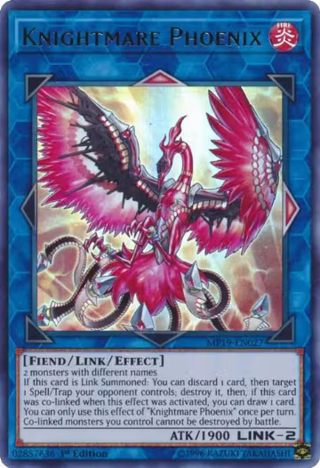 Knightmare Phoenix (MP19-EN027), 2019 Gold Sarcophagus Tin Mega Pack — Yu-Gi-Oh! card price