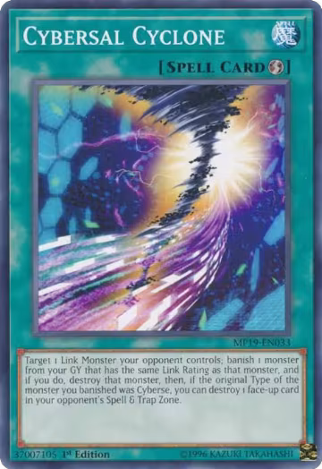 Cybersal Cyclone (MP19-EN033), 2019 Gold Sarcophagus Tin Mega Pack — Yu-Gi-Oh! card price