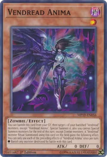 Vendread Anima (MP19-EN056), 2019 Gold Sarcophagus Tin Mega Pack — Yu-Gi-Oh! card price