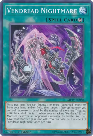 Vendread Nightmare (MP19-EN058), 2019 Gold Sarcophagus Tin Mega Pack — Yu-Gi-Oh! card price