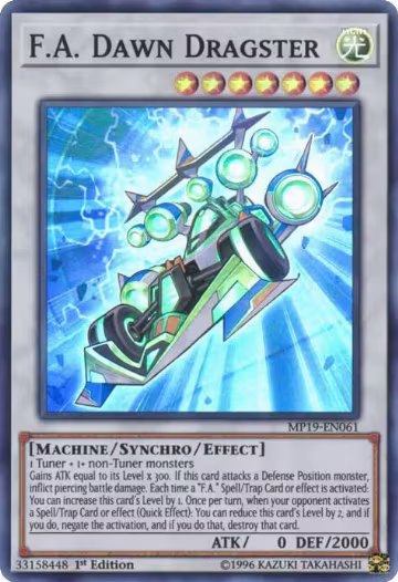 F.A. Dawn Dragster (MP19-EN061), 2019 Gold Sarcophagus Tin Mega Pack — Yu-Gi-Oh! card price
