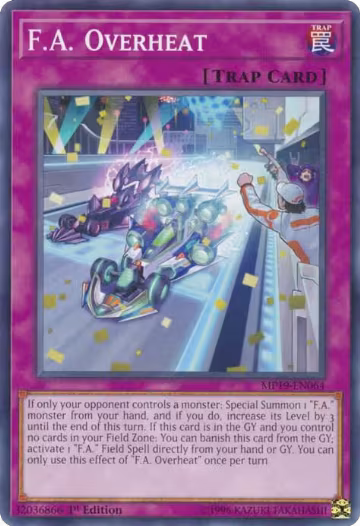F.A. Overheat (MP19-EN064), 2019 Gold Sarcophagus Tin Mega Pack — Yu-Gi-Oh! card price