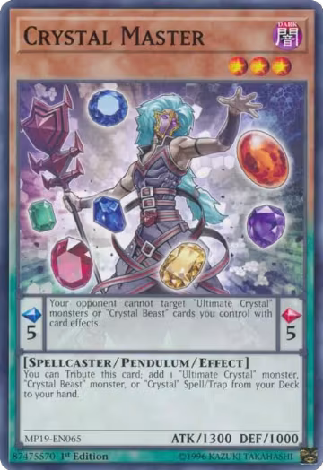 Crystal Master (MP19-EN065), 2019 Gold Sarcophagus Tin Mega Pack — Yu-Gi-Oh! card price