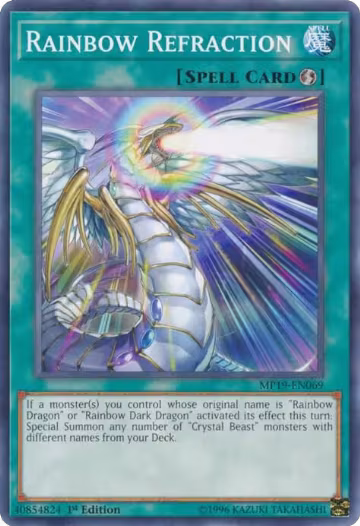 Rainbow Refraction (MP19-EN069), 2019 Gold Sarcophagus Tin Mega Pack — Yu-Gi-Oh! card price