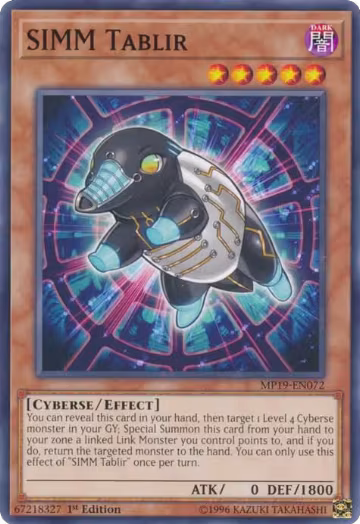 SIMM Tablir (MP19-EN072), 2019 Gold Sarcophagus Tin Mega Pack — Yu-Gi-Oh! card price