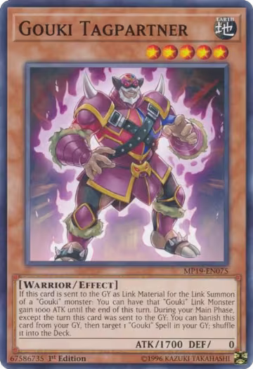 Gouki Tagpartner (MP19-EN075), 2019 Gold Sarcophagus Tin Mega Pack — Yu-Gi-Oh! card price