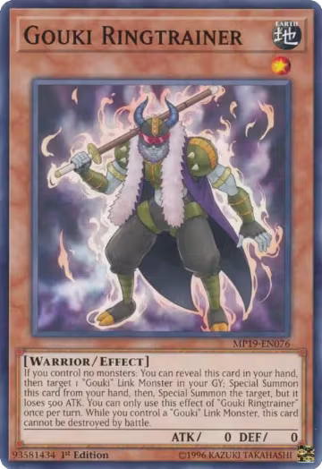 Gouki Ringtrainer (MP19-EN076), 2019 Gold Sarcophagus Tin Mega Pack — Yu-Gi-Oh! card price