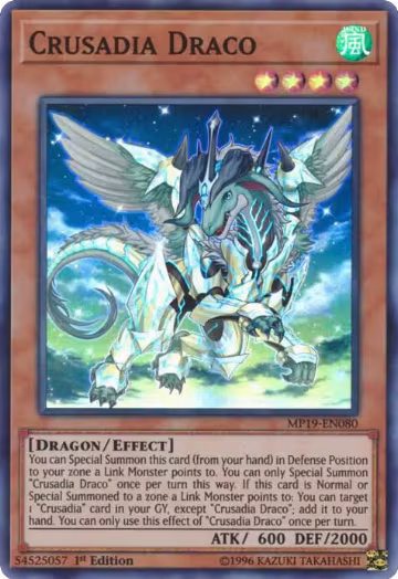 Crusadia Draco (MP19-EN080), 2019 Gold Sarcophagus Tin Mega Pack — Yu-Gi-Oh! card price