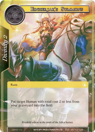 Einherjar's Summons (DBV-011), The Decisive Battle of Valhalla — Force of Will card price