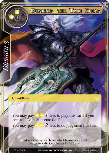 Gungnir, the True Spear (DBV-013), The Decisive Battle of Valhalla — Force of Will card price