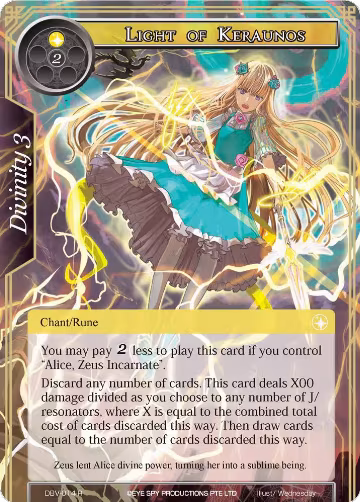 Light of Keraunos (DBV-014), The Decisive Battle of Valhalla — Force of Will card price