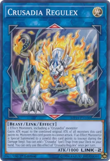 Crusadia Regulex (MP19-EN106), 2019 Gold Sarcophagus Tin Mega Pack — Yu-Gi-Oh! card price