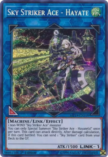 Sky Striker Ace - Hayate (MP19-EN109), 2019 Gold Sarcophagus Tin Mega Pack — Yu-Gi-Oh! card price