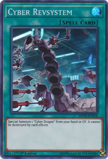 Cyber Revsystem (MP19-EN118), 2019 Gold Sarcophagus Tin Mega Pack — Yu-Gi-Oh! card price