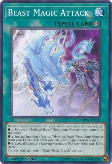 Beast Magic Attack (MP19-EN121), 2019 Gold Sarcophagus Tin Mega Pack — Yu-Gi-Oh! card price