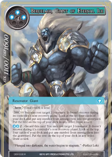 Bergelmir, Giant of Eternal Ice (DBV-038), The Decisive Battle of Valhalla — Force of Will card price