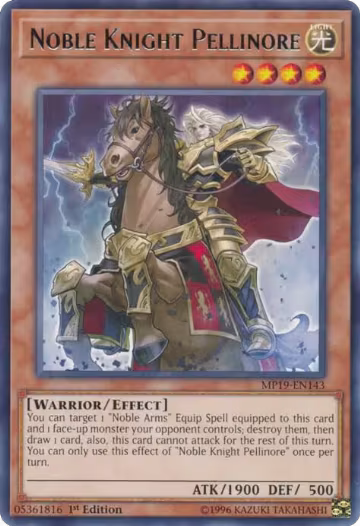 Noble Knight Pellinore (MP19-EN143), 2019 Gold Sarcophagus Tin Mega Pack — Yu-Gi-Oh! card price