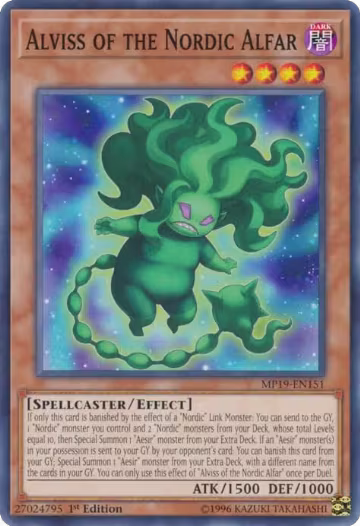 Alviss of the Nordic Alfar (MP19-EN151), 2019 Gold Sarcophagus Tin Mega Pack — Yu-Gi-Oh! card price