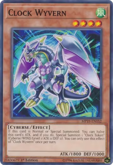 Clock Wyvern (MP19-EN152), 2019 Gold Sarcophagus Tin Mega Pack — Yu-Gi-Oh! card price