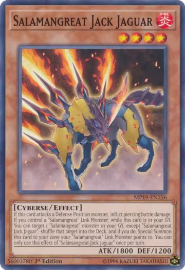 Salamangreat Jack Jaguar (MP19-EN156), 2019 Gold Sarcophagus Tin Mega Pack — Yu-Gi-Oh! card price