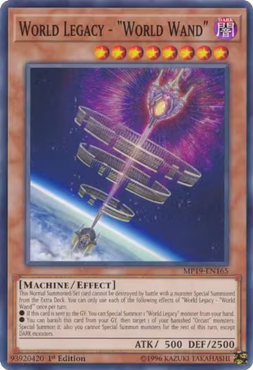 World Legacy - "World Wand" (MP19-EN165), 2019 Gold Sarcophagus Tin Mega Pack — Yu-Gi-Oh! card price