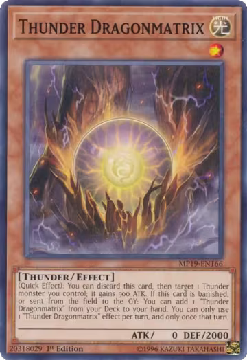 Thunder Dragonmatrix (MP19-EN166), 2019 Gold Sarcophagus Tin Mega Pack — Yu-Gi-Oh! card price
