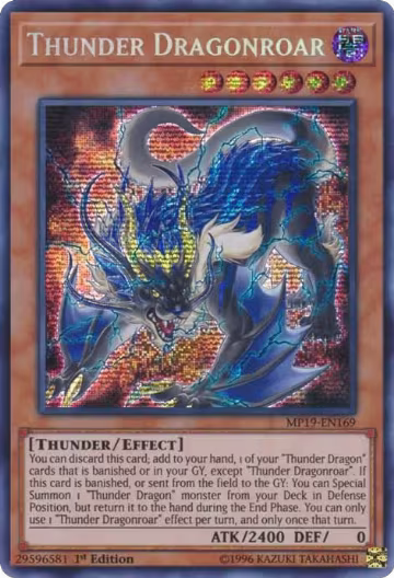 Thunder Dragonroar (MP19-EN169), 2019 Gold Sarcophagus Tin Mega Pack — Yu-Gi-Oh! card price