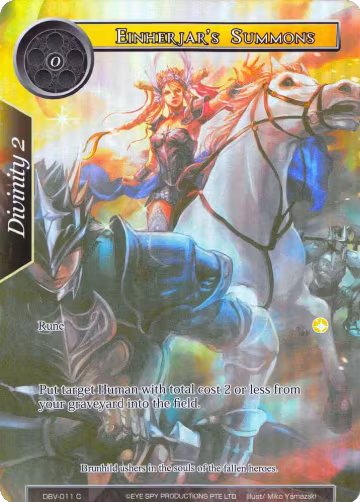Einherjar's Summons (Full Art) (DBV-011), The Decisive Battle of Valhalla — Force of Will card price