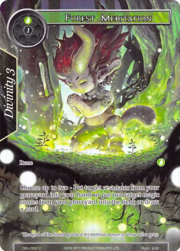 Forest Meditation (Full Art) (DBV-062), The Decisive Battle of Valhalla — Force of Will card price