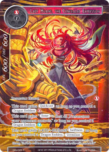 Lady Huang, The Concealed Expression (Full Art) (DBV-025), The Decisive Battle of Valhalla — Force of Will card price