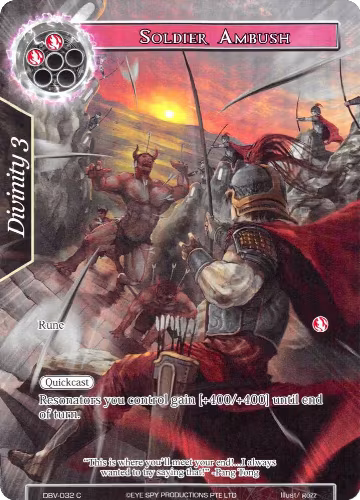 Soldier Ambush (Full Art) (DBV-032), The Decisive Battle of Valhalla — Force of Will card price