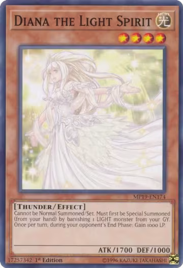 Diana the Light Spirit (MP19-EN174), 2019 Gold Sarcophagus Tin Mega Pack — Yu-Gi-Oh! card price