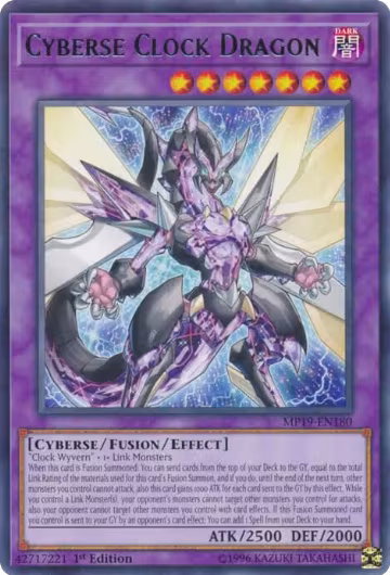 Cyberse Clock Dragon (MP19-EN180), 2019 Gold Sarcophagus Tin Mega Pack — Yu-Gi-Oh! card price