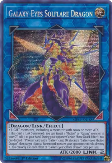 Galaxy-Eyes Solflare Dragon (MP19-EN188), 2019 Gold Sarcophagus Tin Mega Pack — Yu-Gi-Oh! card price