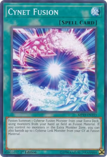 Cynet Fusion (MP19-EN193), 2019 Gold Sarcophagus Tin Mega Pack — Yu-Gi-Oh! card price