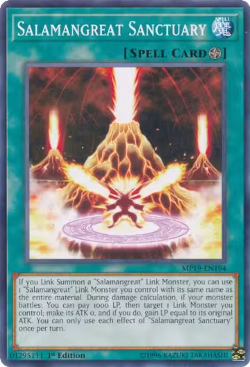 Salamangreat Sanctuary (MP19-EN194), 2019 Gold Sarcophagus Tin Mega Pack — Yu-Gi-Oh! card price