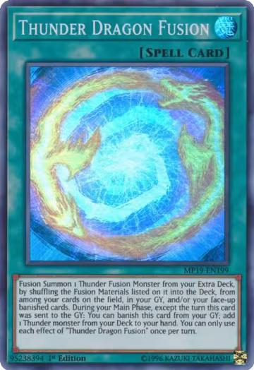 Thunder Dragon Fusion (MP19-EN199), 2019 Gold Sarcophagus Tin Mega Pack — Yu-Gi-Oh! card price